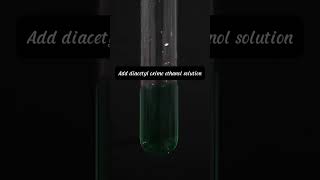 When nickel reagent meets diacetyl oxime🍉chemistryexperimentshorts [upl. by Ablem44]