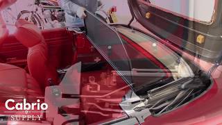 Installation of MercedesBenz SLClass R107 wind deflector  windscherm  windschott  windblock [upl. by Oirtemed219]