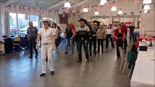 COWBOYS AND PLOWBOYS line dance country workshop chez les Dancers Rangers Véronique DAILLY [upl. by Edan]