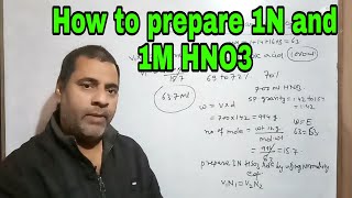 How to prepare 1N and 1M HNO3 Solutions 37  Class 11th 12th NEET IIT amp JEE [upl. by Yellhsa]