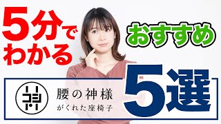 【5分でわかる】おすすめ腰神座椅子5選 [upl. by Leiba]