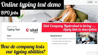 How do Customer Support Companies tests our Typing Abilities  Demo of Sitel Company Typing Test [upl. by Meenen]