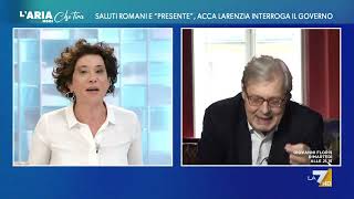 Saluti romani per Acca Larentia Vittorio Sgarbi quotMeloni è postfascista e antifascista è [upl. by Atthia]