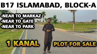 B17 Islamabad Kanal Plot For Sale in Prime Location  Block A  OnSite Visit [upl. by Pinckney]