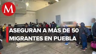 Localizan a más de 50 migrantes en autobús de turismo en Puebla [upl. by Ecnahc]