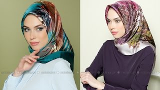 Armine 2017 İlkbahar Yaz  Twill İpek Eşarp Modelleri 810 [upl. by Aryad]