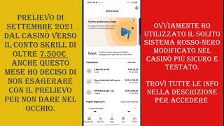 Come VINCERE Alla Roulette 7500€ con sistema Roulette Rosso  Nero Modificato e Vincente 2021 [upl. by Ralyks]