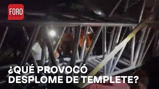 Desplome de templete en evento de campaña de Máynez habría sido por viento y lluvia  En Una Hora [upl. by Marni]