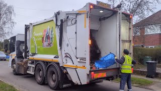 2014 Geesink MF300 Bin Lorry Collecting Recycling In Dudley [upl. by Hoffer]