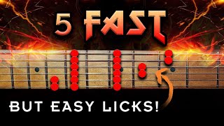 5 EASY Licks That Sound FAST Learn To Shred On Guitar TODAY [upl. by Aihtela729]