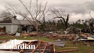 Homes destroyed in Alabama tornadoes [upl. by Uohk]