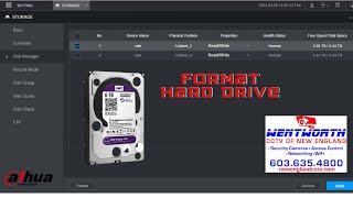 How to Format Dahua DVR or NVR Hard Drive [upl. by Nashbar125]