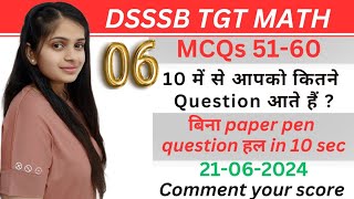 Dsssb tgt maths important questions dsssbtgtmaths tgtmathematics tgtmaths [upl. by Atiek]