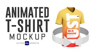 Animated TShirt mockup  After Effects tutorial [upl. by Marcelle551]