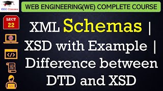 L22 XML Schemas  XSD with Example  Difference between DTD and XSD  Web Technology Lectures [upl. by Lolly544]