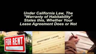 California Renters Rights Mold Water Damage Leaks and Other Environmental Issues [upl. by Ruosnam]