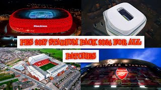 PES 2017 NEW STADIUM PACK V3  COMPATIBLE FOR ALL PATCHES  42 LATEST STADIUM [upl. by Ertnom]