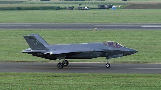 AIRPOWER 24  4 USAF F35A Lightning II landing at Zeltweg Air Base [upl. by Nahn]