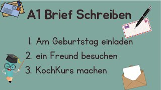 A1 Brief Schreiben  deutsche Brief schreiben  Goethe schreiben Prüfung  learn German [upl. by Burny484]