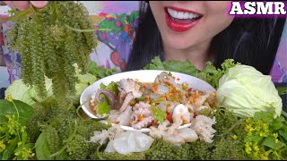 ASMR SATISFYING CRUNCH SEAGRAPES  JELLY FISH  SEAFOOD SAUCE EATING SOUNDS NO TALKING  SASASMR [upl. by Frederick]