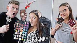 Smashing Little Sisters Makeup Then Surprising Her With New OnesPRANK [upl. by Randa]