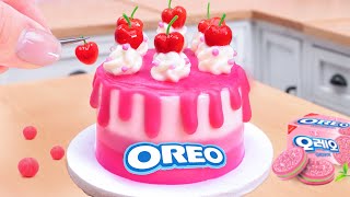 Pinkest Chocolate OREO Cake Melting 💖 The Best Recipe For Tiny Chocolate Cake 🍰 [upl. by Clementina]