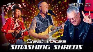 Amazing Voices with Astounding GUITAR SOLOs on The Voice  Top 10 [upl. by Varien]