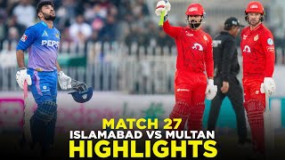 PSL 9  Full Highlights  Islamabad United vs Multan Sultans  Match 27  M2A1A [upl. by Salkcin242]