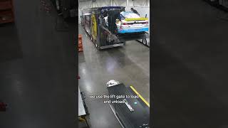 Has the car ever fallen off NASCAR hauler [upl. by Yarg29]