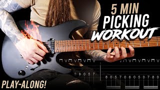 Best 5 MIN Alternate Picking WORKOUT Hand Synchronization Speed Endurance [upl. by Otte]