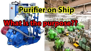 The Purpose of Fuel Oil Purifier on the ship  Offshore equiment [upl. by Ulah]