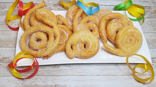 Frittelle di carnevale a forma di spirali  Frisjiole Sarde [upl. by Scrivens]