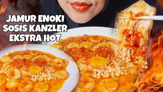 ASMR ENOKI SOSIS KANZLER SAMBAL MERCON 🔥AaSMR INDONESIA [upl. by Ottinger]