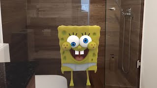 SpongeBob Takes a Bath  SpongeBob in real life [upl. by Eenolem]