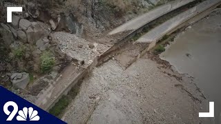 How flash flooding caused extensive damage to I70 in Glenwood Canyon [upl. by Stavro]