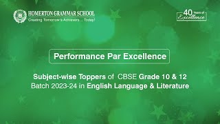 Top scorers in English of Grades 10 amp 12 from Homerton Grammar School homertongrammarschool [upl. by Otsenre331]