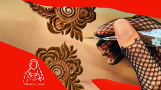 Very Beautiful Khafeef Henna Design  Latest Dubai style Henna Designs tutorial  thouseenshenna [upl. by Aeki]