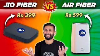 Jio AirFiber vs Jio Fiber Price plans speed and more  Which one to buy ⚡ [upl. by Beverie651]