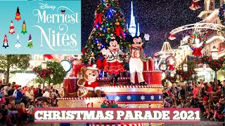 Christmas Parade 2021 during Merriest Nights at Disneyland [upl. by Vidovik521]