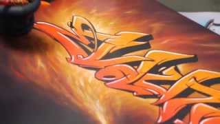 Airbrush Anleitung Airbrush Mischtechnik mit Graffiti Marker amp Evolution Airbrush [upl. by Fremont]