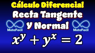 Recta Tangente y Normal con Derivada implícita xyyx [upl. by Anehs]