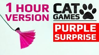 CAT GAMES  PURPLE SURPRISE ENTERTAINMENT VIDEOS FOR CATS TO WATCH 1 HOUR VERSION [upl. by Shermie]