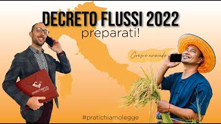 Decreto Flussi 2022 quando esce I Quali sono i documenti I Come fare la domanda I Pratichiamo Legge [upl. by Engapmahc]