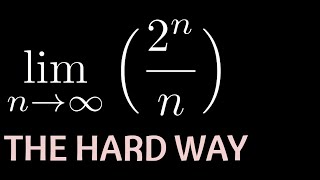 OVERKILL  Evaluating a Simple Limit in a Difficult Manner [upl. by Hennie]