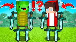 JJ And Mikey Become DIAMOND SWORDS SET  NEW ARMOR SET SWORDS   in Minecraft Maizen Mizen Mazien [upl. by Llyrehc]