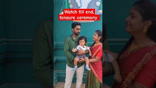 Tonsure ceremony Baby First Hair removalshortssukanyatejasbabylovetrending [upl. by Peugia]