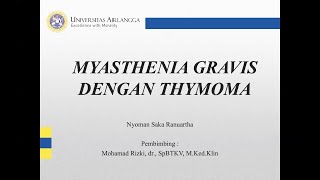 Myasthenia Gravis Dengan Thymoma [upl. by Timrek641]