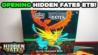 Opening Pokemon Hidden Fates Elite Trainer Box 2021 REPRINT [upl. by Davis]