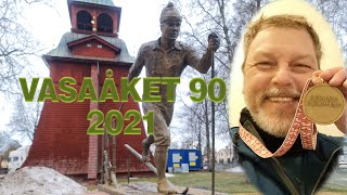 Vasaåket 2021 vasaloppet 90km första gången för en hyfsat oförberedd man [upl. by Ekralc]