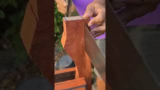 Turn a piece of wood into a beautiful axe handle woodworking shorts [upl. by Cutlip]